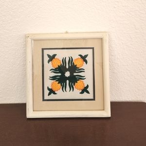70s Pineapple Wall Art Kitsch Vintage home decor